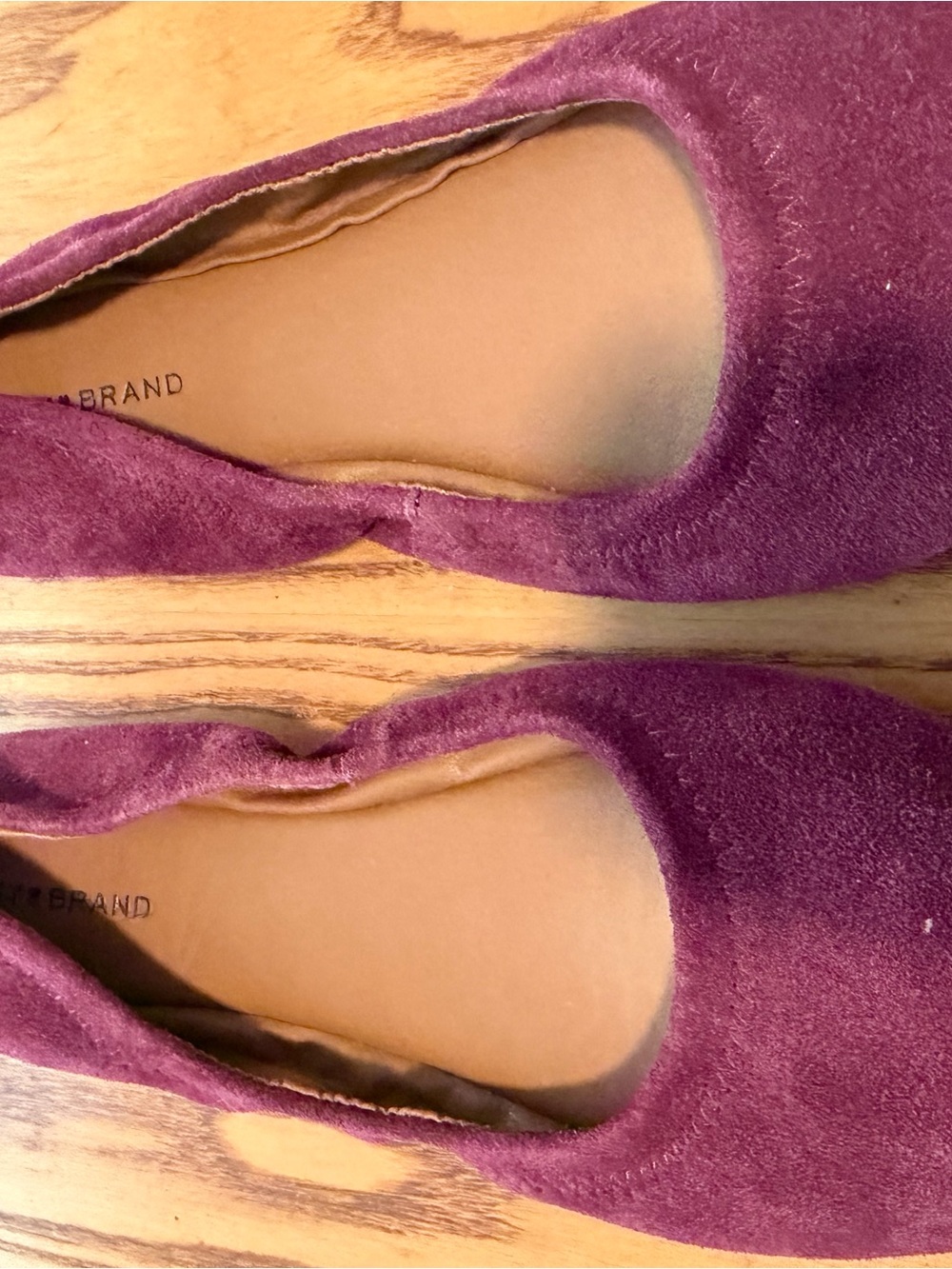 Lucky Brand Women’s Burgundy Suede Slip-On Ballet Flats
